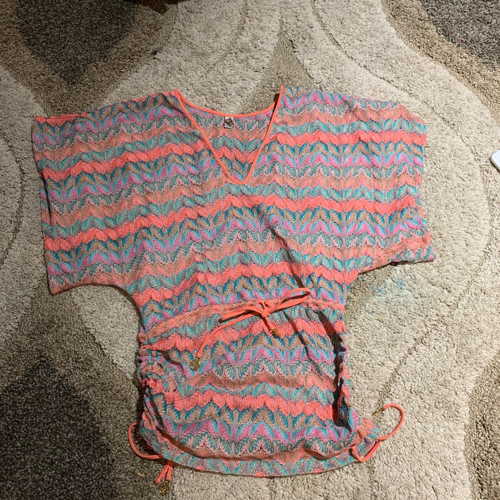 Luli fama swim cover up multi colored
